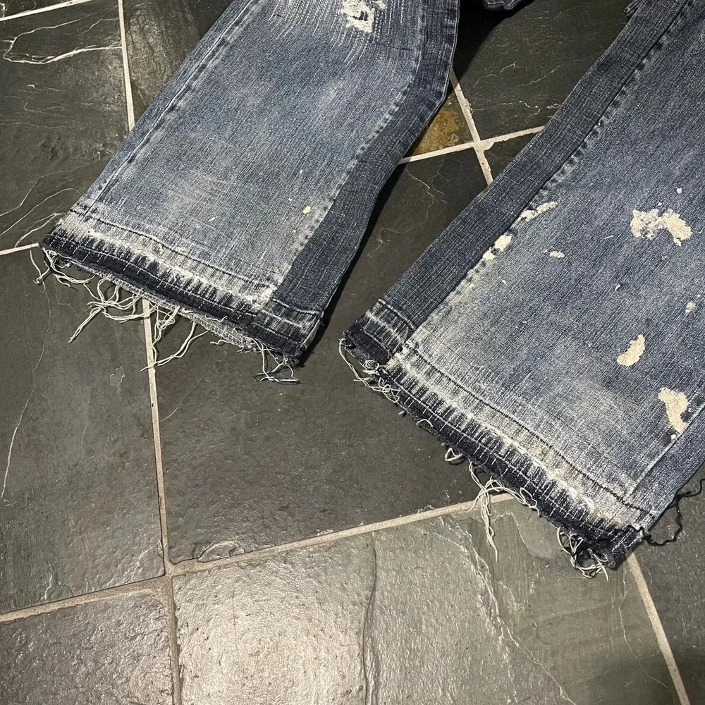 Fedi Cartel Custom 1 of 1 Distressed & Repaired Flared Baggy Jeans - 32/29